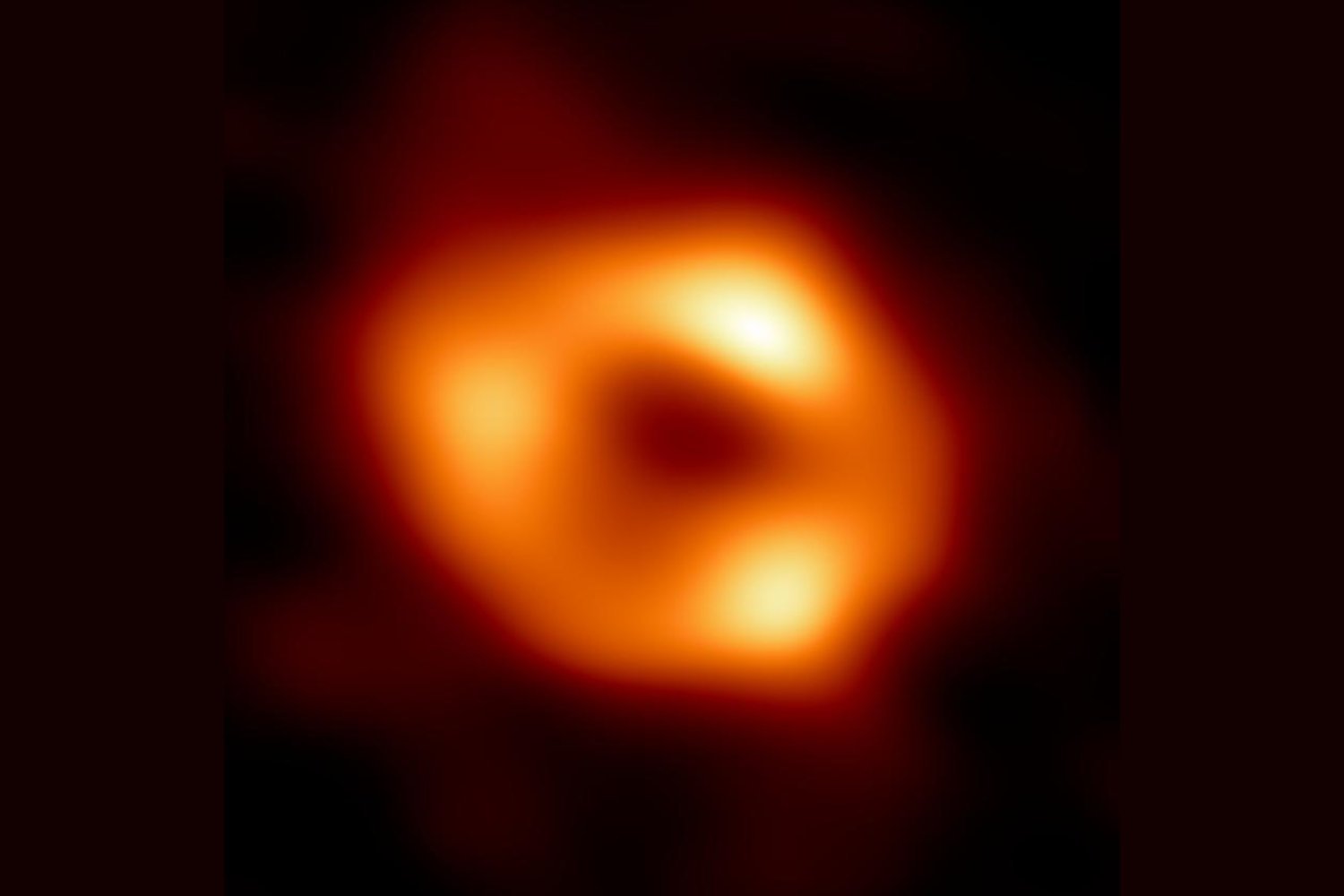 The first-ever image of Sagittarius A*, the supermassive black hole at the center of our galaxy.