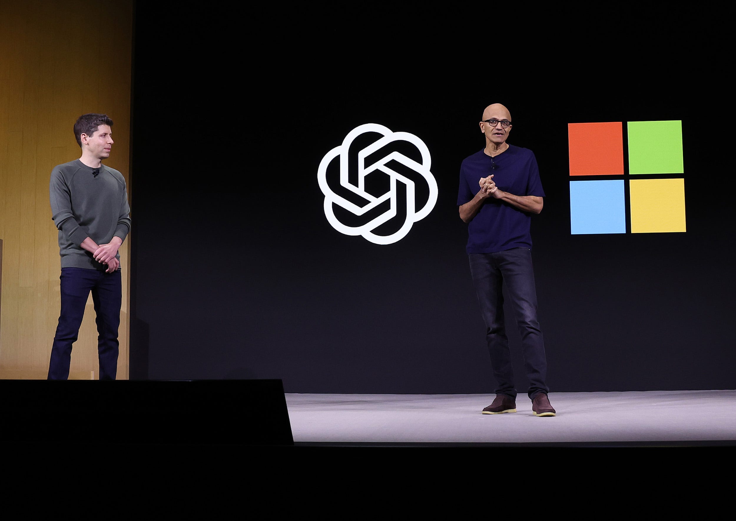 Satya Nadella and Sam Altman